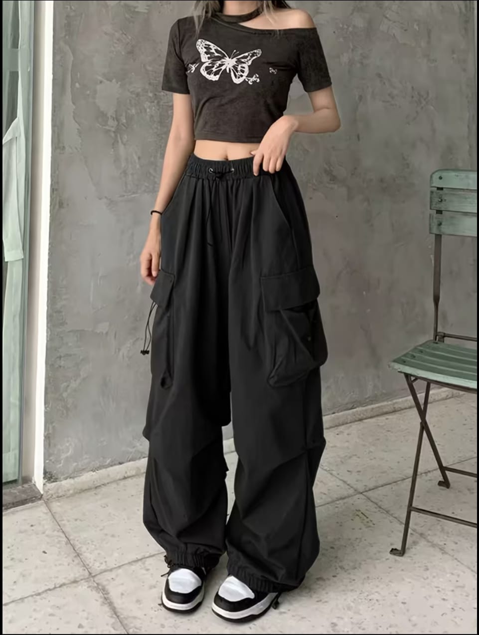 Keten Kargo Cepli Jogger Pantolon